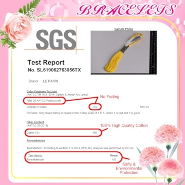 50 Colors Embroidery Floss Set for Crafts and Bracelets