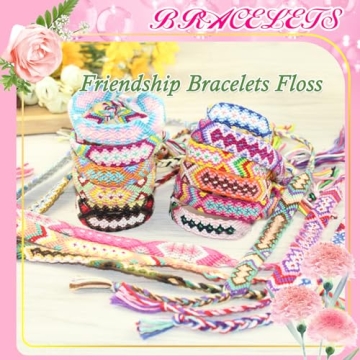 50 Colors Embroidery Floss Set for Crafts and Bracelets
