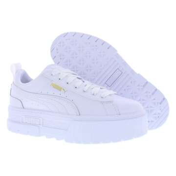 PUMA Women's Mayze Classic Sneakers, White, 9 Medium US