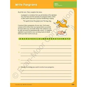 Evan-Moor Top Student, Grade 6 Workbook, 352 pages, Stickers, Poster, Reading, Writing, Spelling, Vocabulary, Phonics, Math, Science, STEM, SEL, Computer Science, Social Studies, Geography, Homeschool