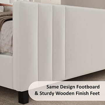 Albott King Size Velvet Bed Frame - Elegant & Sturdy