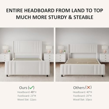 Albott King Size Velvet Bed Frame - Elegant & Sturdy