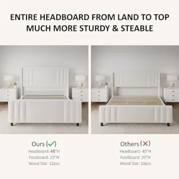 Albott King Size Velvet Bed Frame - Elegant & Sturdy