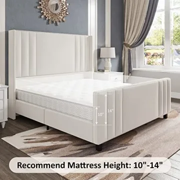 Albott King Size Velvet Bed Frame - Elegant & Sturdy