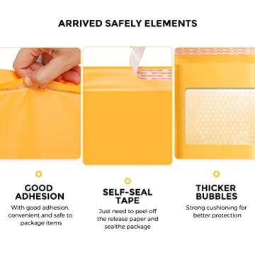 Eco-Friendly Fuxury Kraft Bubble Mailers 8.5x12 Inches