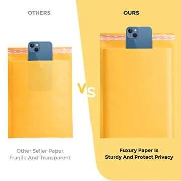 Eco-Friendly Fuxury Kraft Bubble Mailers 8.5x12 Inches
