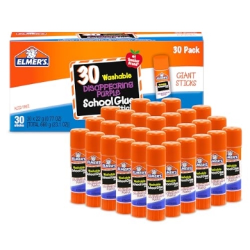 Elmer's Purple Glue Sticks 30 Count for Easy Crafting