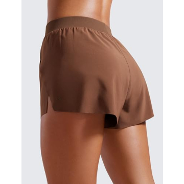 CRZ YOGA Women's Running Shorts High Waisted Quick Dry