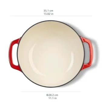 Amazon Basics 6-Quart Enamel Cast Iron Dutch Oven for All