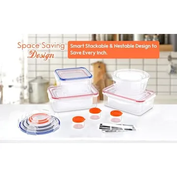 Airtight 40 Pcs Food Storage Containers for Meal Prep