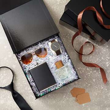 Magnetic Gift Boxes with Lids, Bridesmaid Proposal Box (9.5 x 9.5 x 3.5 In, 6 Pack)