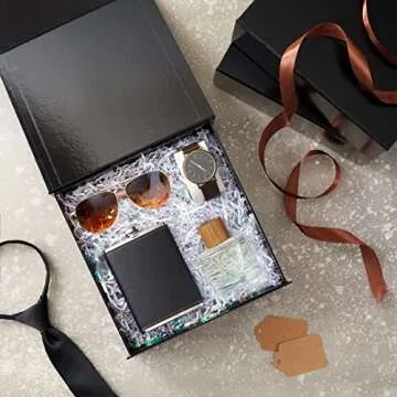 Magnetic Gift Boxes with Lids, Bridesmaid Proposal Box (9.5 x 9.5 x 3.5 In, 6 Pack)