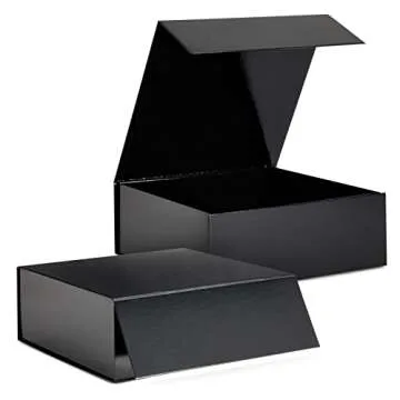 Magnetic Gift Boxes with Lids, Bridesmaid Proposal Box (9.5 x 9.5 x 3.5 In, 6 Pack)