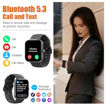 Smart Watch for Men Women – 1.83" HD Touchscreen Fitness Tracker with Calls