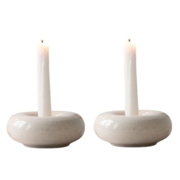 Elegant Ceramic Candlestick Holder Set for Home Decor
