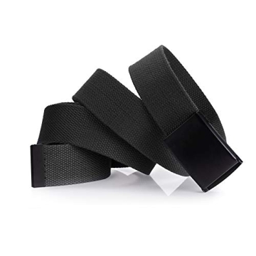 Adjustable Canvas Web Belt Military Buckle Cut to Fit