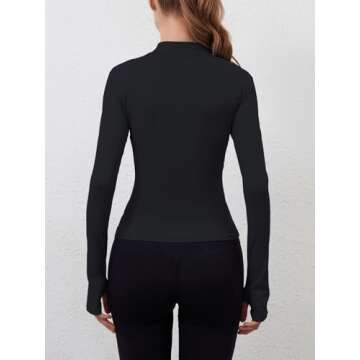 Fuqimman Black Workout Jacket for Women - Stylish & Functional
