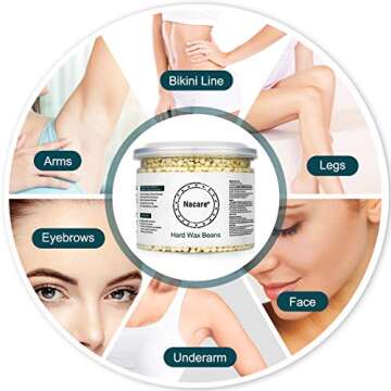 Nacare Hard Wax Beads All Purpose Painless Wax Gentle Hair Removal for Men and Women with Coconut Oil 300G