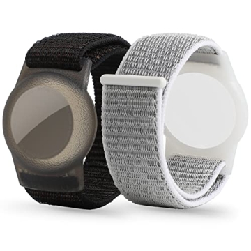 AirTag Wristband for Kids (2 Pack) - Nylon Bracelet, Adjustable & Durable