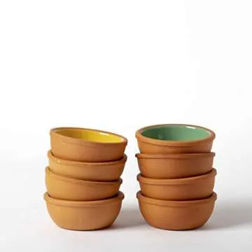 Handmade Colored Clay Bowls - Authentic Mexican Cookware