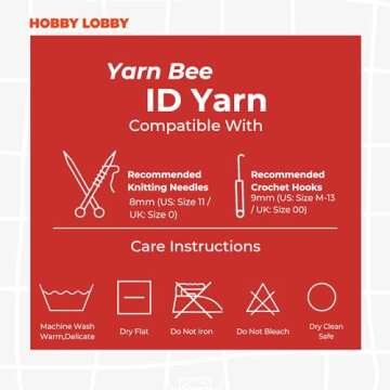 Yarn Bee Bulky Yarn for Crocheting & Knitting – Soft Yarn Skein – 80 Yards of 100% Polyester Yarn for Crocheting Blankets, Hats, & More – DIY Handcrafting Accessories, Set of 3
