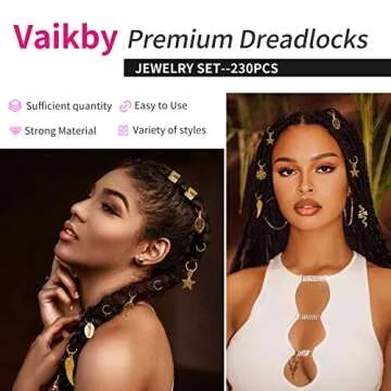 230PCS Hair Jewelry Beads for Stylish Hair Accessories