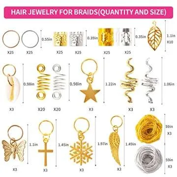 230PCS Hair Jewelry Beads for Stylish Hair Accessories