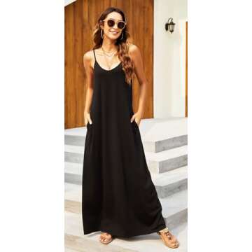 Stylish Black Long Maxi Dress for Women This Summer
