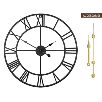 LEIKE 24" Silent Wall Clock - Stylish & Functional Decor