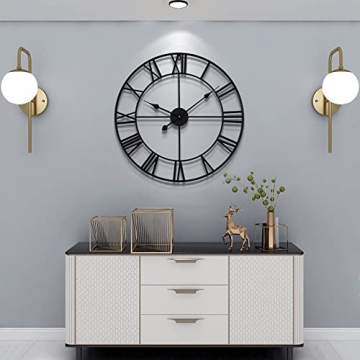 LEIKE 24" Silent Wall Clock - Stylish & Functional Decor