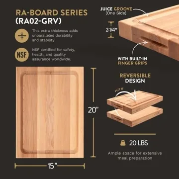John Boos RA-Board Series 20x15 Reversible Wood Cutting Board
