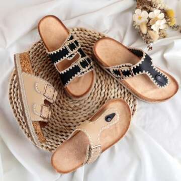 ZHILETAO Black Flip Flops with Arch Support for Women Comfort Slip-on Soft Orthotic Thong Sandals for Women Summer Sandals for Women 2024 Trendy