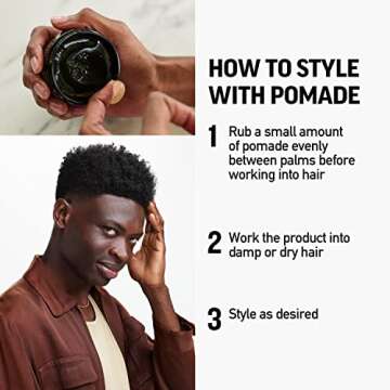 American Crew Men's Pomade with Medium Hold & Shine