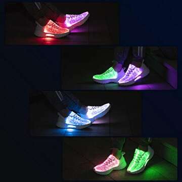 DIYJTS LED Light Up Shoes - Stylish Fiber Optic Trainers for All Occasions