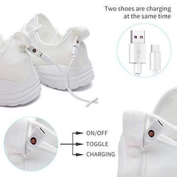 DIYJTS LED Light Up Shoes - Stylish Fiber Optic Trainers for All Occasions