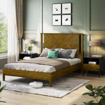 Bme Ethan Queen Bed Frame - Solid Acacia Wood Design
