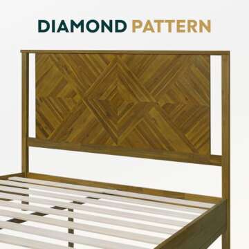 Bme Ethan Queen Bed Frame - Solid Acacia Wood Design