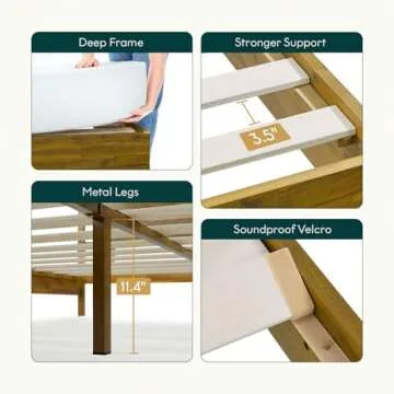 Bme Ethan Queen Bed Frame - Solid Acacia Wood Design