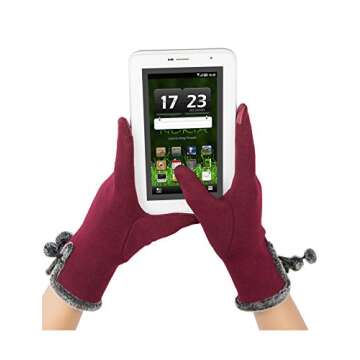 OTIOTI 1 Pair Womens Gloves Winter Touch Screen Texting Gloves for Women Fleece Lined Thick Warm Glo...