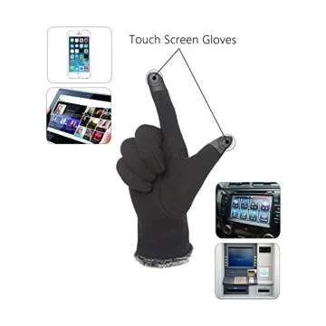 OTIOTI 1 Pair Womens Gloves Winter Touch Screen Texting Gloves for Women Fleece Lined Thick Warm Gloves