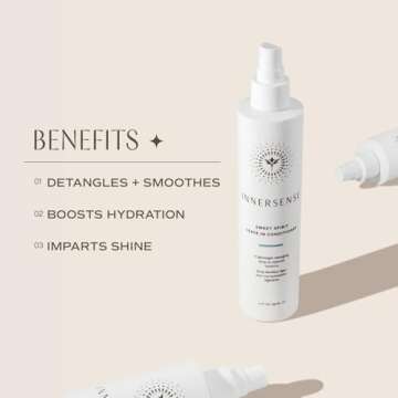 INNERSENSE Organic Beauty - Natural Sweet Spirit Leave-In Conditioner | Non-Toxic, Cruelty-Free, Clean Haircare (Travel Size, 2 fl oz | 59 ml)