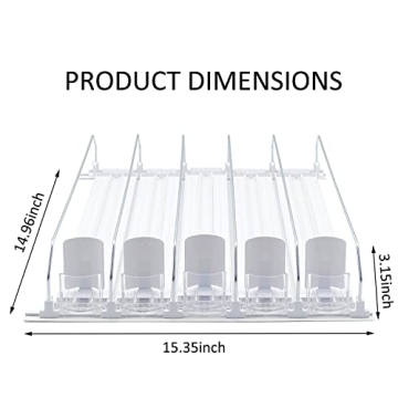 SZNLZQ Drink Organizer for Fridge-White Automatic Pusher Glide,12oz 16oz 20oz-Soda Dispenser for Fridge-Holds up to 25 Cans