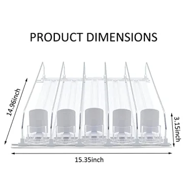 SZNLZQ Drink Organizer for Fridge-White Automatic Pusher Glide,12oz 16oz 20oz-Soda Dispenser for Fridge-Holds up to 25 Cans