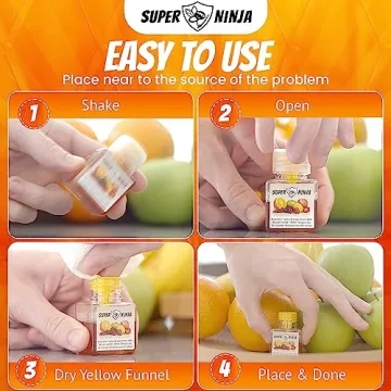 Indoor Fruit Fly Traps - 4 Pack for Kitchen Use