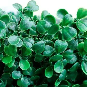 Artigwall Artificial Boxwood Hedge Dividing Wall with Black Stainless Steel Planter Box and Hardware for Home, Patio, Deck, or Office, 64" Hx48 Wx14 D