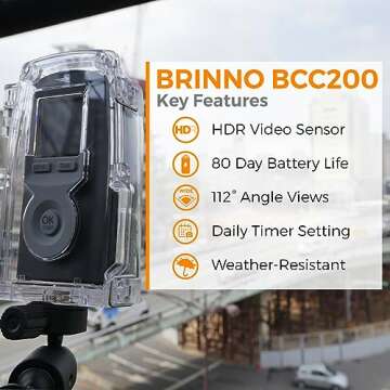 Brinno BCC200 - Construction & Outdoor Security Time Lapse Camera Trio Bundle Pack - 42-Day Battery ...