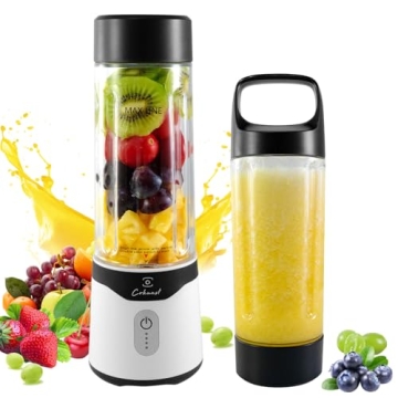 COKUNST Portable Blender, 18 oz Personal Blender for Smoothies and Shakes, USB Rechargeable Small Bl...