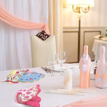 Dandat Floral Disposable Tea Party Napkins for Events