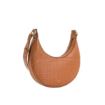JW PEI Carly Vegan Leather Saddle Bag Acorn Brown