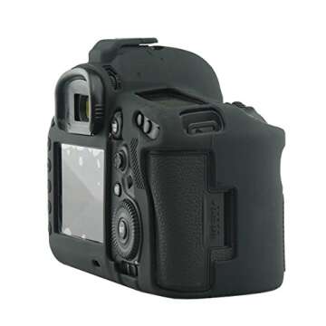 CEARI Flexible Silicone Case Camera Body Protective Cover Skin for Canon EOS 5D4 5D Mark IV Digital ...